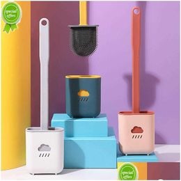 Toilet Brushes & Holders New Sile Brush Without Dead Corner Hanging Household Cleaning Creative Drop Delivery Home Garden Bath Bathroo Dhbv4