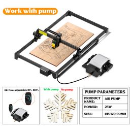 90W Laser Cutting Machine Air Assist Pump Metal Laser Engraver Rotary Roller Wood Engraving Machine Diy Logo