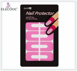 ELECOOL 10pcs Creative Ushape Form Guide Sticker Spillproof Finger Cover Nail Polish Varnish Protector Stickers Manicure Tool8301973