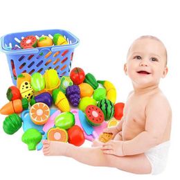 Kitchens Play Food Childrens Playhouse Toys Pretend to Cut Game Food Toys Baby Kitchen Accessories Fruit and Vegetable Toys Childrens Education Gifts d240525