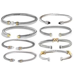 sailormoon bracelet men DY fashion vintage cable sier gold bracelet Cuff Bangle jewlery for women men 20 options designer Jewellery 5/7mm size