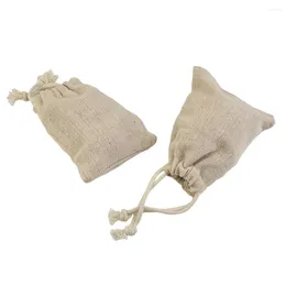 Gift Wrap Drawstring Gifts Storing Beads Bags 50Pc Jewelries Bag Candy Sack Small Linen Pouch