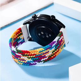 Band for Samsung Galaxy watch 4/classic/5 pro/45mm/44mm braided solo loop bracelet correa Huawei watch GT 2e 3 strap 20mm 22mm