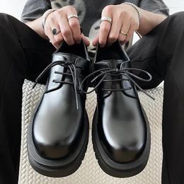 Casual Shoes Classic Men's Leather Lace Up Business For Men Lightweight Black Oxford Comfy Handmade Formal Footwear