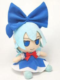 20cm TouHou Project Cirno Plush Doll Japan Anime Fumo Plushie Toy Stuffed Sitting Figure Cosplay Props Accessories Fans Gift