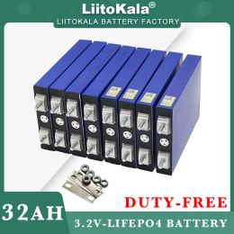 LiitoKala 3.2V 30AH 5C LiFePo4 Battery Lithium for 12V 4s 24v E-bike Scooter Wheel Chair AGV Car Golf Carts Inverter Times Stud