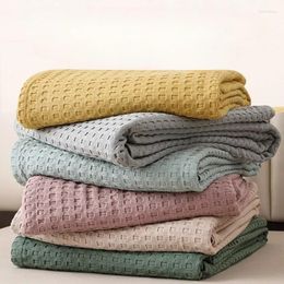 Blankets Towelling Blanket With Cotton Office Cover Summer Towel Waffle Single