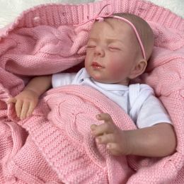 19インチ新しい顔Reborn Baby Doll Luise 3D Skinible Visible Veins高品質の手作りの新生児の登場人の女の子のためのギフト