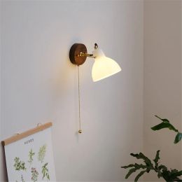Home Decor Modern Wall Lamp Loft With Switch Glass Brass Adjustable Read Sconce Wall Light Fixture For Bathroom Bedroom Bedside