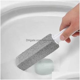 Cleaning Brushes New Pumice Stone Toilet Brush Bathroom Wc Wand Tile Sink Bathtub Limescale Stain Remove Washing Tool Drop Delivery Ho Dhui1
