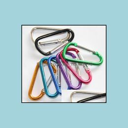 Carabiners Carabiner Ring Keyrings Key Chains Outdoor Sport Camp Snap Clip Hook Keychain Hiking Aluminium Convenient Cam Customised Log Ot6Gj