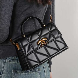 26% OFF Designer bag Womens Spring Korean Edition Lingge Fashionable Versatile Handheld Small Square Bag