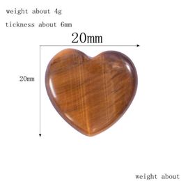 Decorative Objects Figurines New 1Pcs Natural Stones And Crystals Carved Mticolor Heart Shaped Love Gemstone Room Decoration Diy For N Dh3Ok