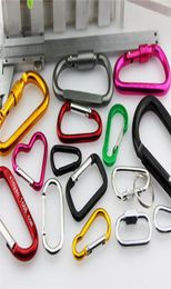 7 color 45 BDRing Carabiner Ring Keyrings Key Chain Camp Snap Clip Hook Keychains Hiking Aluminum Metal Stainless Steel Hiking4343475