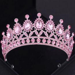 Barockkristall -Brauttiaras und Kronen für Frauen Braut Hochzeitshaarzubehör Schmuckkronen -Strass -Festzug Prom Diadem Diadem