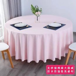 Table Cloth Spot Cottohome Large Light Luxury Round Linen Waterproof High-class El Oil-proof Non-washable Mat Black