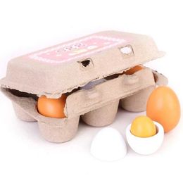 Kitchens Play Food 6 pieces of Easter eggs with a box pretend to play kitchen toys food cooking learning and education childrens simulation accessories gifts d240527