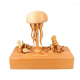 Decorative Figurines OceanSeries Mechanical Jellyfish Music Box Artistic Decoration With Melodious Tune