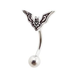 JHJT 16G 316L Surgical Steel Bat Cartilage Earring Studs Helix Tragus Curved Barbell Eyebrow Ring Piercing Body Jewelry