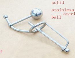 Male Stainless steel solid ball Catheter Cage DEVICE BONDAGE SOUND SM Fetish urethra sounds insert into urethra stretch urethra4536266