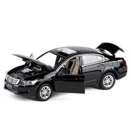 Diecast Model Cars Gift 1 32 Honda Accord 8 alloy model simulated die-casting sound and light collection model childrens toy free delivery T240524