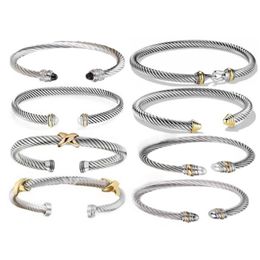 DY bracelet designer fashion vintage cable bracelet 925 silver gold bracelet Cuff Bangle jewlery designer for women men 20 options desi Gogp