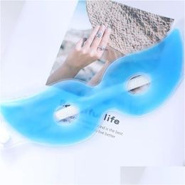 Goggles 1Pc Gel Eye Mask Reusable Cold Cooling Soothing Relief Tired Headache Fatigue Relaxing Pad Remove Dark Circles Ice Bag Drop De Ote1Z