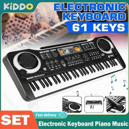 Baby Music Sound Toys 61 key electronic keyboard piano digital music keyboard childrens multifunctional microphone music enlightenment Christmas gift T240524