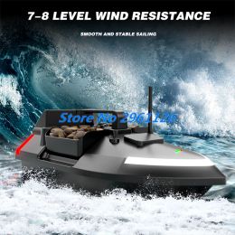 500M 40GPS Point Remote Control Fishing Boat 2KG Load 6Hours LCD Display GPS Auto Return Cruise 3 Hopper High Speed RC Bait Boat