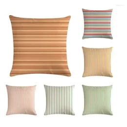 Pillow 45 45cm Geometric Stripe Line Diamond Throw Pillows Cover Car Sofa Decorative Case Colorful Linen ZY430