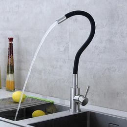 Kitchen Faucets Faucet Colorful Stainless Steel Basin Flexible Any Direction Rotation Water Tap Cold And Mixer Deck Mount