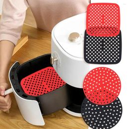 Double Boilers Air Fryer Reusable Silicone Base Mat Square Round Pot Liner Kitchen Accessories Pastry Tools Bakeware Oil Cake Grilled Basket