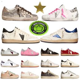 2024 Designer Casual Shoes Golden women super brand men star casual new shoe Italy sneakers sequin classic gooses white do shoes old dirty lace up woman man outdoor