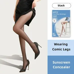 Women Socks Kave 2024 Summer Thin UV Sunscreen Stockings For Anti-snagging Concealer And Bare Leg No Gear Drops Pantyhose