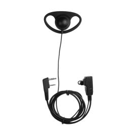 2 Pin D-Shape Soft Ear Hook Earpiece PTT With Mic Headset For UV-5R 888S 777S 666S BF Walkie Talkie Headset Accessories