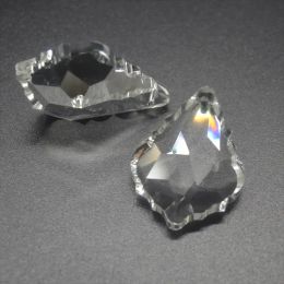 22mm Clear amd AB Maple Leaf Crystal Prism Suncatchers Chandelier Parts Feng Shui Faceted Balls For Home Wedding Decoration