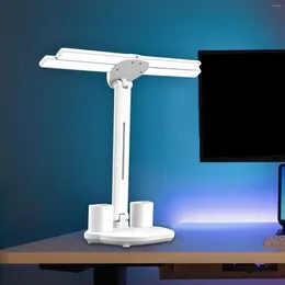 Table Lamps LED Desk Lamp 4 Head Dimmable Eye Protection Office Modern Reading Light For Home Bedside Living Room Study Crafts