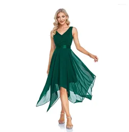 Party Dresses Wholesale Green Short Prom V Neck Lace Top A Line Wedding Gowns For Women In Stock Vestido De Festa