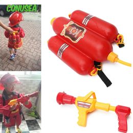 Childrens firefighters backpacks water guns pistols water guns beach outdoor game toys exterminators soap toys boys and girls childrens gifts 240522