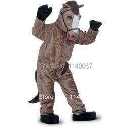 wholesale wild spirit brown horse mascot costume fun Xmas holiday adult mascotte outfit suit Mascot Costumes