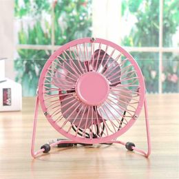 4 Inch Metal USB Mini Desk Fan Portable 360 Degree Adjustable Angle Quiet Mute Cooling Fan for Home Office Laptop Computer
