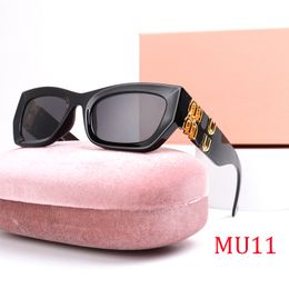luxury brand Designer Square metal frame sunglasses Womens Large sheet frame mens sun glasses Glasses Metal Vintage women MU11