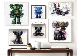 Graffiti Cute Doll Canvas Decorative Painting Wall Art Wall Art Pictures Cartoon Mural Poster For Kids Living Room Decoration3988019