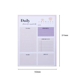 Daily Weekly Planner To Do List Memopads Post Notes Time Schedule Cute Notebook Paper 52 Sheets Morandi Journal Agenda