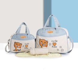 4 szt./Zestaw macierzy macierzyńskie torby na pieluchy o dużej pojemności pieluszki wodoodporne podróżne torebka opieki plecak