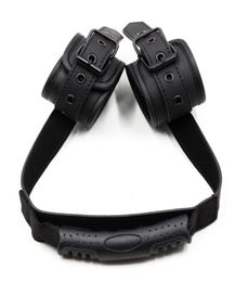 Leather Handcuffs For Sex Game Traction Handle Slave Bondage Bdsm Sex Handcuffs Sex Toys For Woman Couples Erotic Accessories Y2004532548