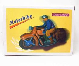 Wind-up Toys Classic Series Retro Clocks Motorcycle Toys Windy Metal Tin Gears Motorcycle Riding Machinery Toys Childrens Gifts S2452455