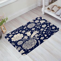 Carpets Geometric Love Flower Leaf Plant Art Kitchen Floor Mat Living Room Decor Carpet Home Hallway Entrance Doormat Anti Slip Rug