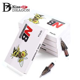 KISS OF DRAGON 10pcs NB Tattoo Needles Cartridge Sterilised Safety Disposable Permanent Makeup Tattoo Suplies RL/RS/RM/M1