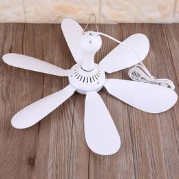Silent 6 Leaves USB Powered Ceiling Canopy Fan with Remote Control Timing 4 Speed Hanging for Camping Bed Dormitory Tent 240523